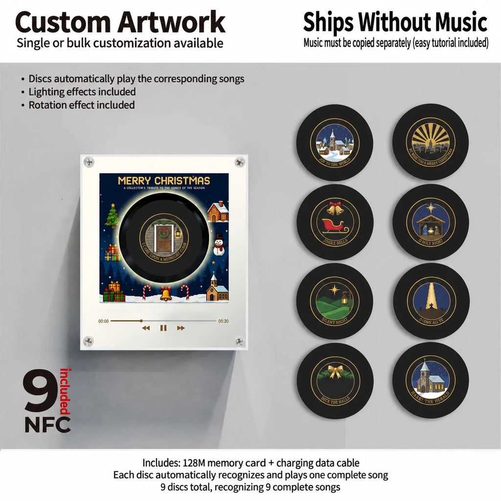 Vinyl Record Fridge Magnet Festive Cd Record Fridge Magnet Christmas Fridge Magnet Inductive For Christmas Decor Iron Surface