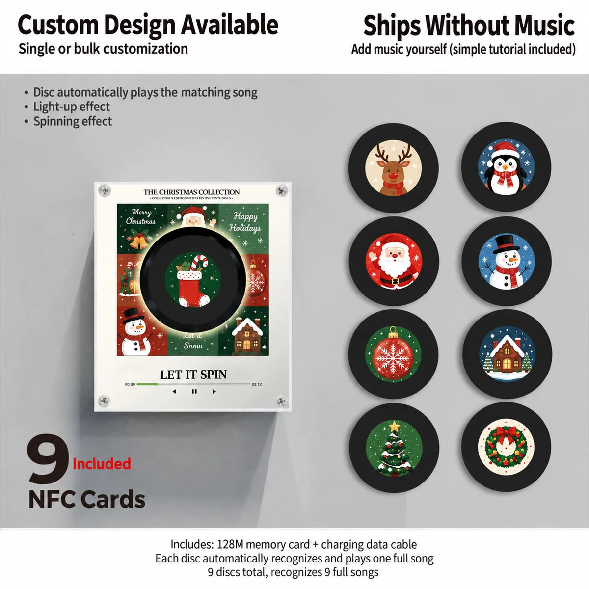 Vinyl Record Fridge Magnet Festive Cd Record Fridge Magnet Christmas Fridge Magnet Inductive For Christmas Decor Iron Surface